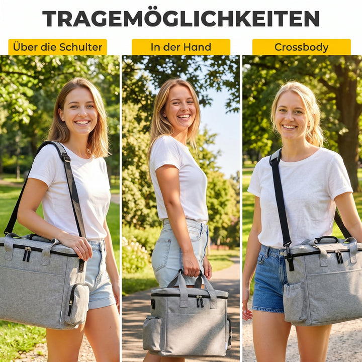 Hundebur, transportkasse til hunde med flere rum, 2 foderbeholdere, sammenklappelig, silikoneskål, 38x17x35 cm, lysegrå