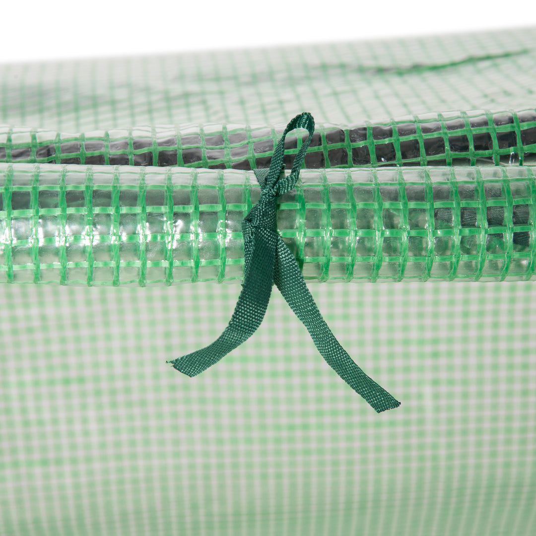 Drivhus med rullevinduer, vejrbestandigt, 180 cm x 60 cm x 60 cm, grønt