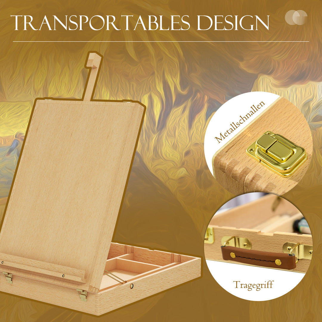 Bordstaffeli bordstaffeliæske, bøgetræ, sammenklappelig, 27 cm x 41,5 cm x 74,5 cm, naturlig