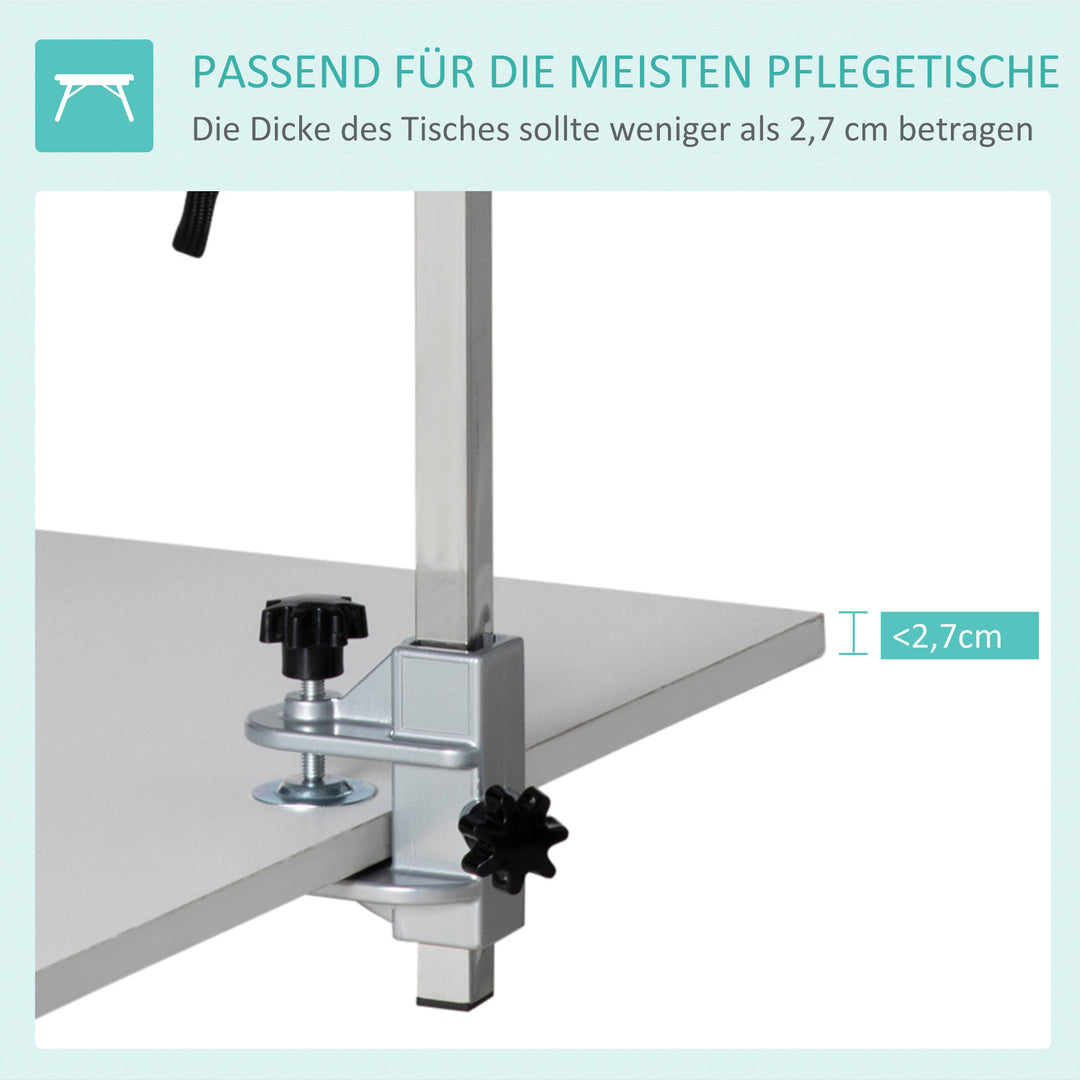 Højdejusterbart kæledyrstrimmebord, 36 x 8 x 74 cm, sølv