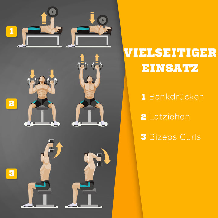 Vægtbænk, flad bænk, fitnessbænk, multifunktionel træningsbænk til styrketræning derhjemme, stål, sort, 112 x 62 x 43 cm