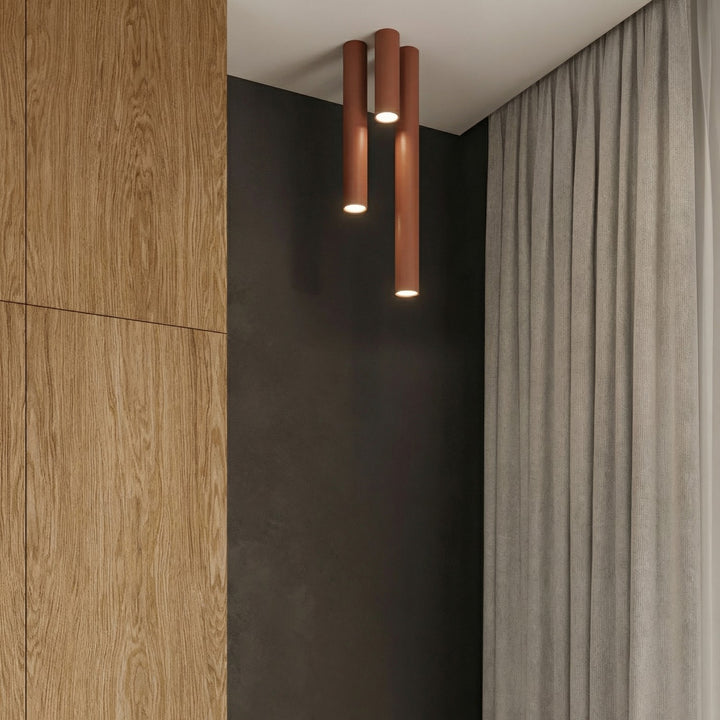 Loftlampe LAGOS 10 rød okker