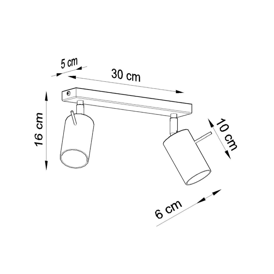 Loftlampe RING 2 gråbrun