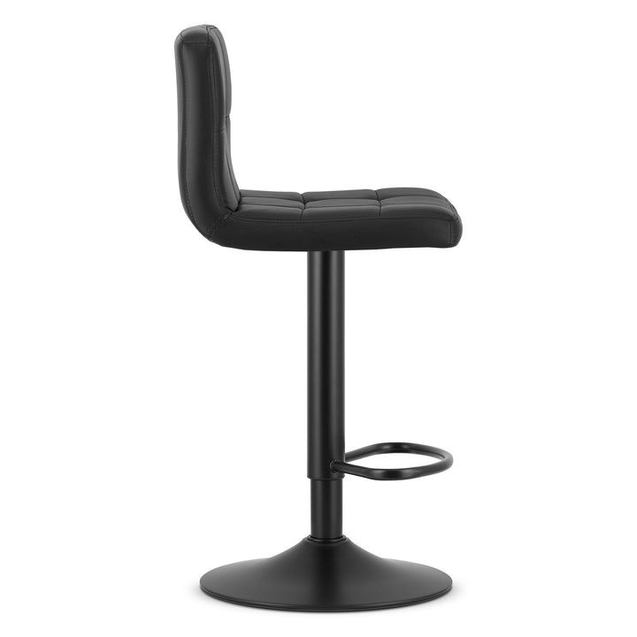 PROT barstol - sort øko-læder / sort stel x 2