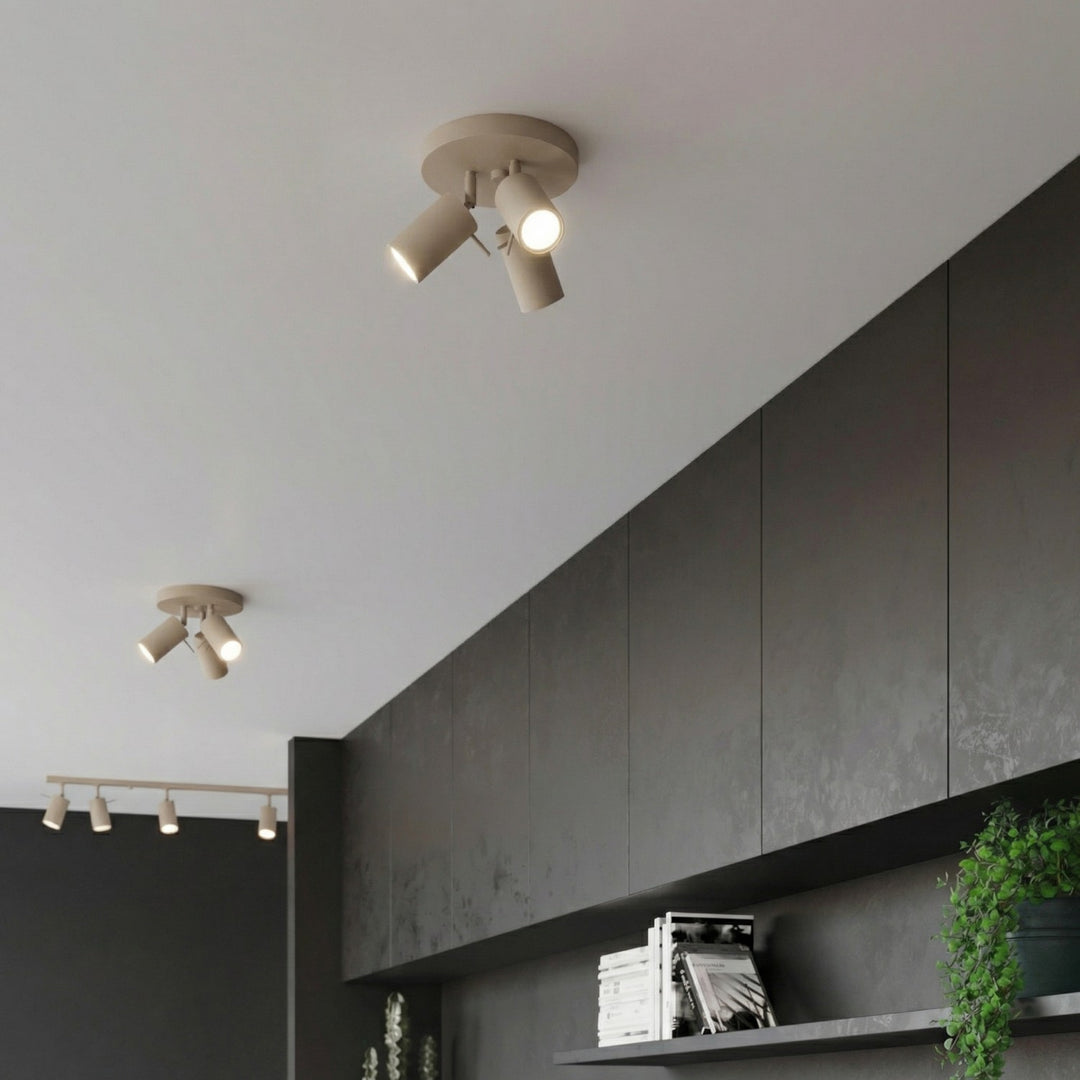 Loftlampe RING 3P gråbrun