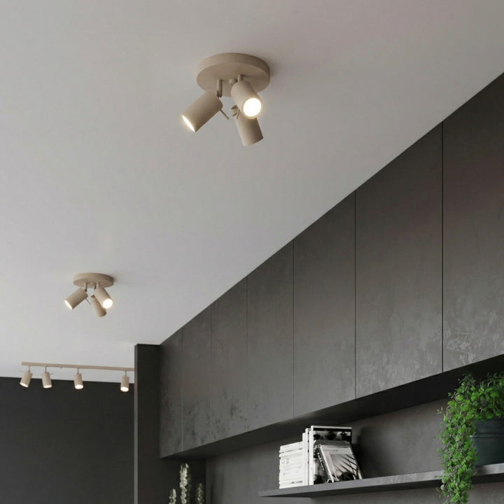 Loftlampe RING 3P gråbrun