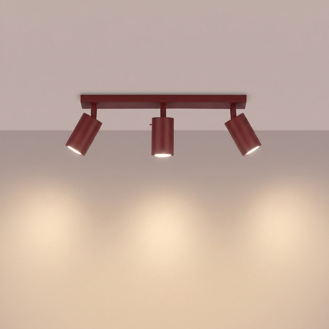 Loftlampe RING 3 bordeaux