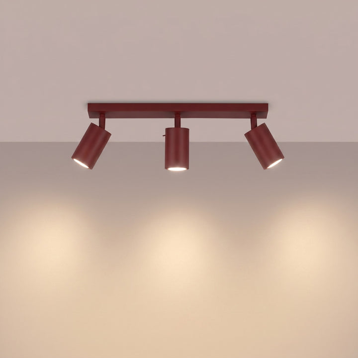 Loftlampe RING 3 bordeaux