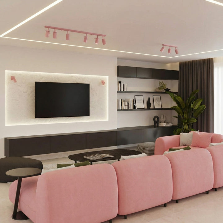 Loftlampe RING 2 pink