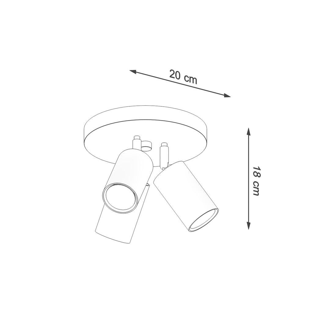 Loftlampe RING 3P pink