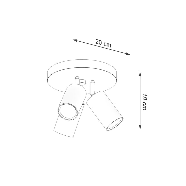 Loftlampe RING 3P pink