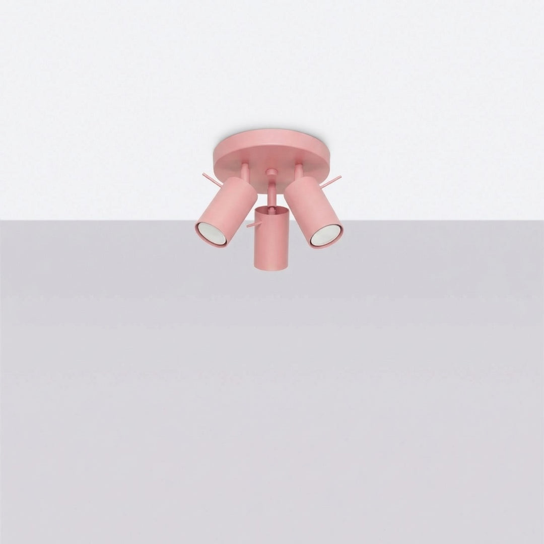 Loftlampe RING 3P pink