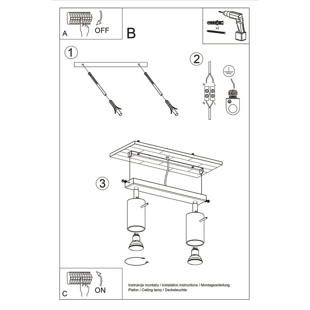 Loftlampe RING 2 salvie