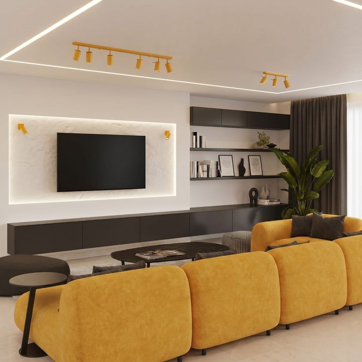 Loftlampe RING 3L gul