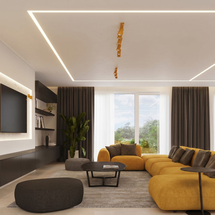 Loftlampe RING 4L gul