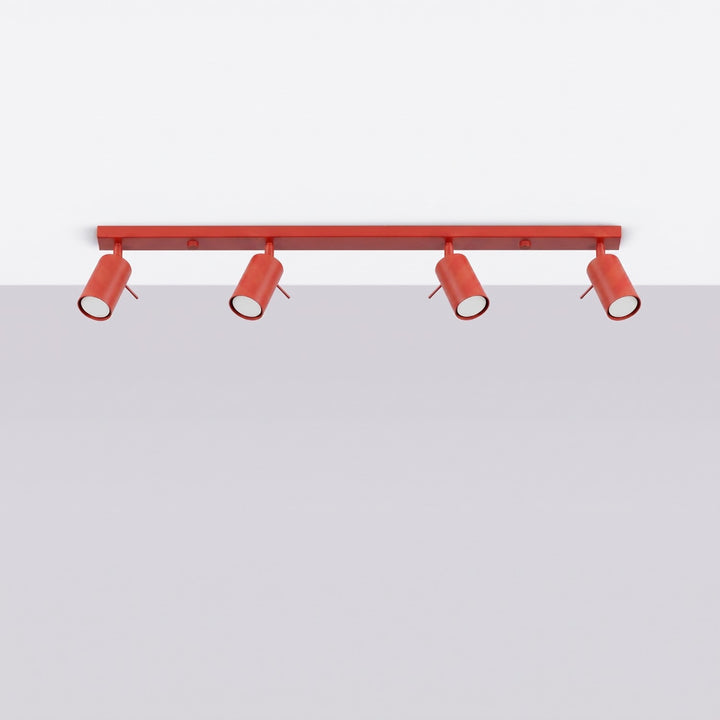 Loftlampe RING 4L rød