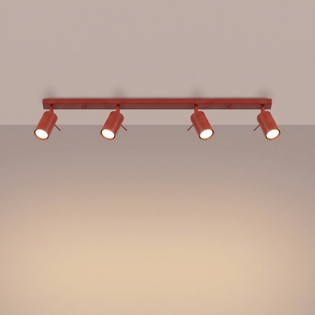 Loftlampe RING 4L rød