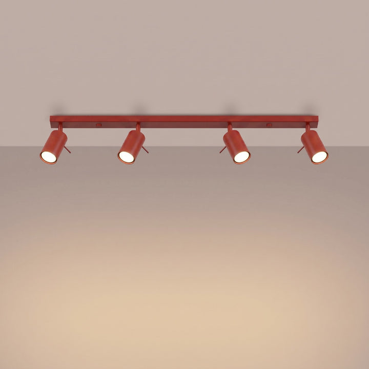 Loftlampe RING 4L rød