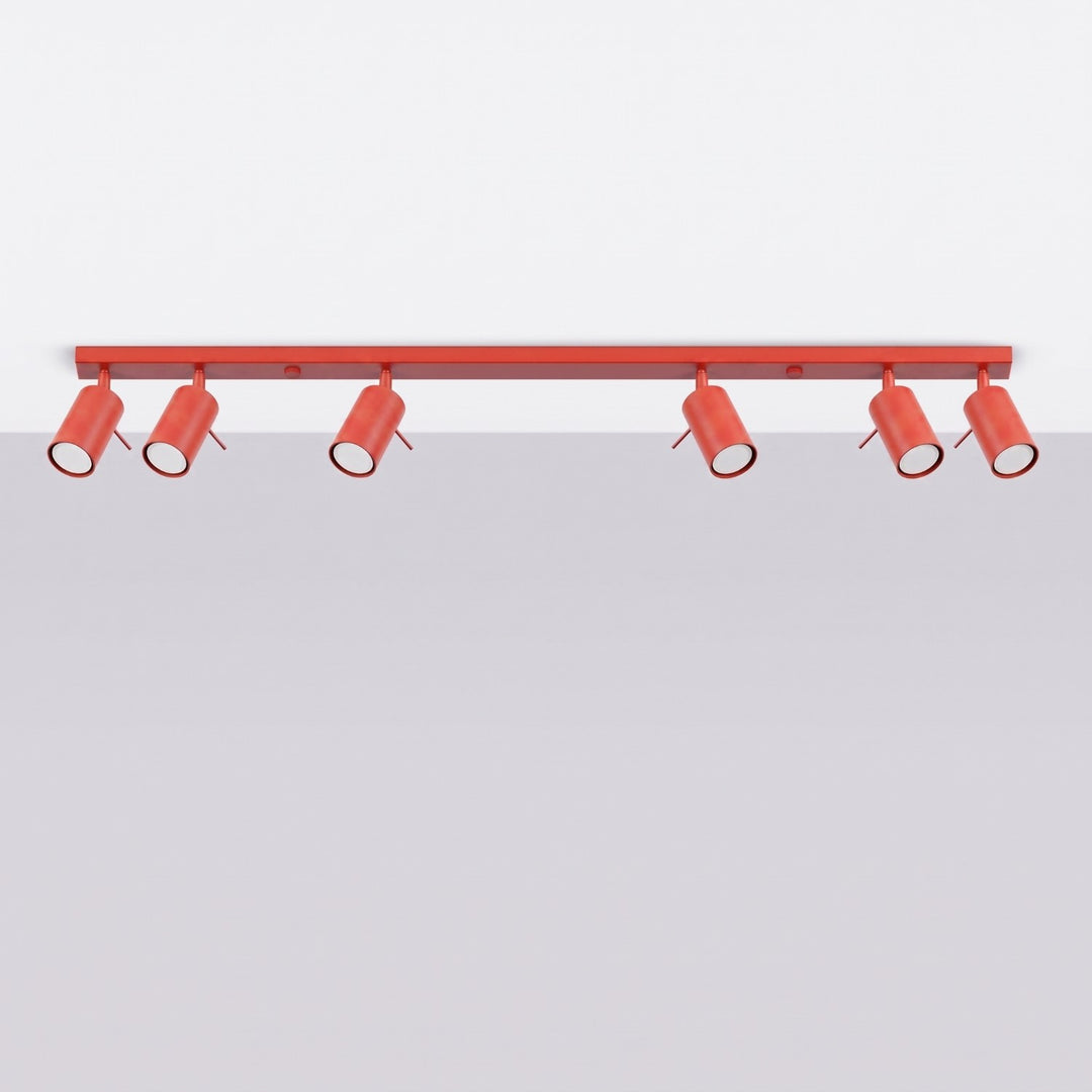 Loftlampe RING 6L rød