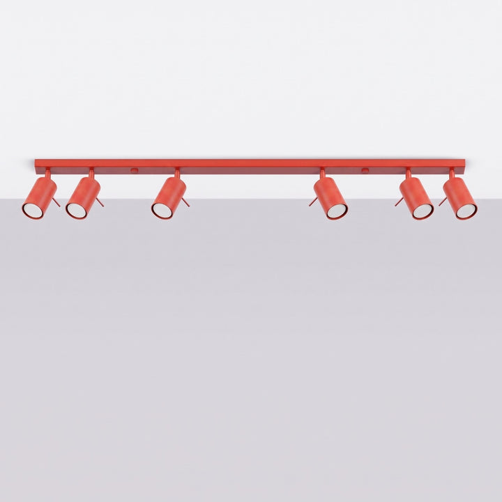 Loftlampe RING 6L rød