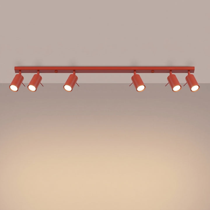 Loftlampe RING 6L rød
