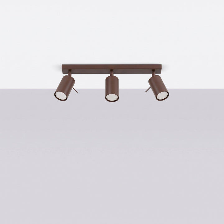 Loftlampe RING 3L brun