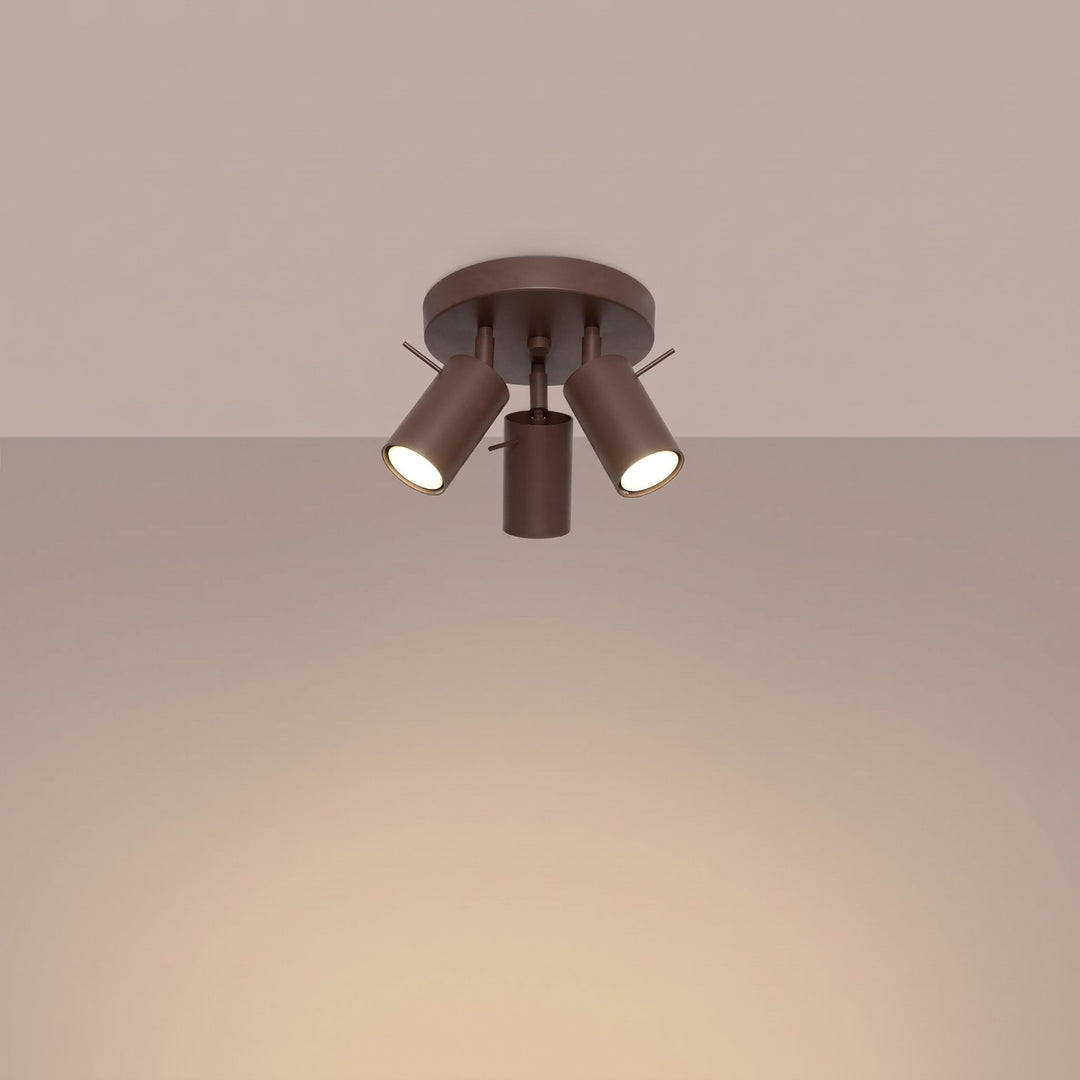 Loftlampe RING 3P brun