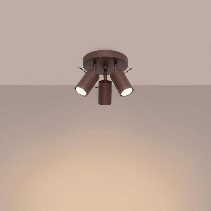 Loftlampe RING 3P brun