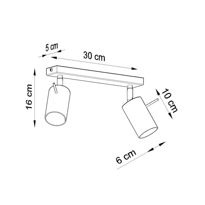 Loftlampe RING 2 azurblå