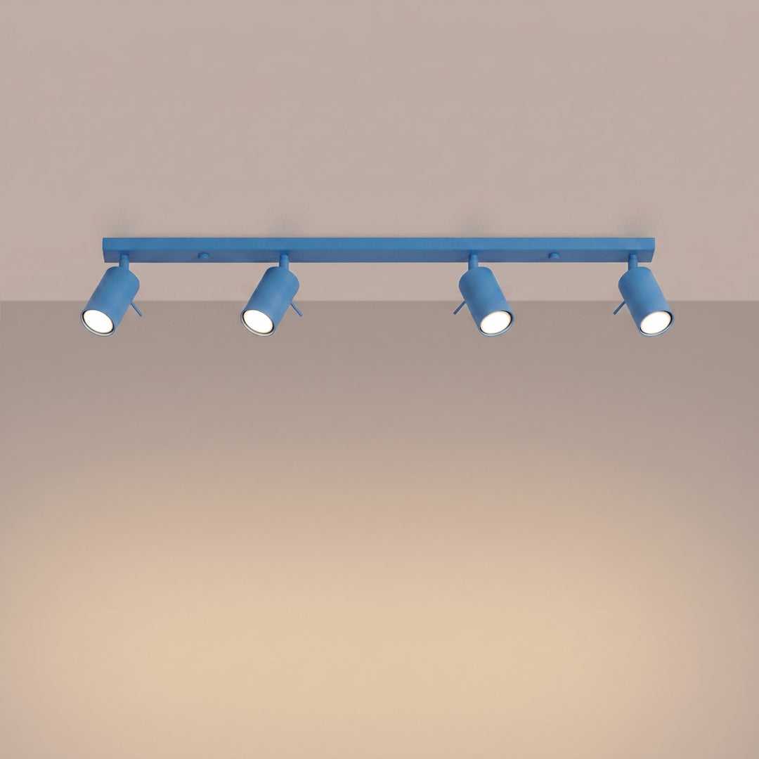 Loftlampe RING 4L azurblå