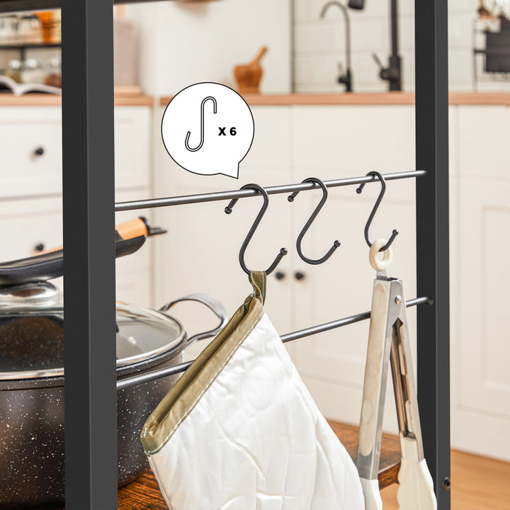 Køkkenø i rustikt design – funktionel opbevaring i loftstil
