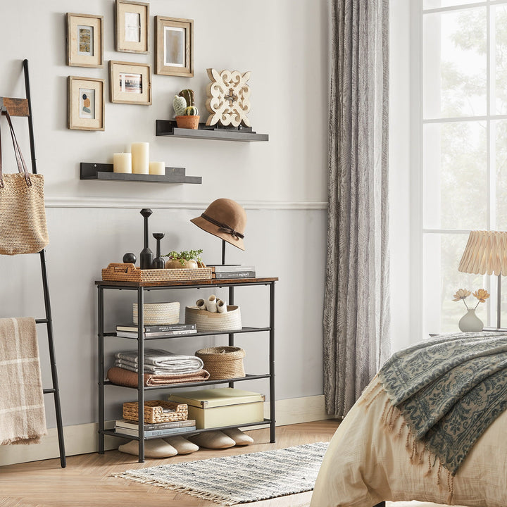 Industriel skoreol med topplade – stil og funktion