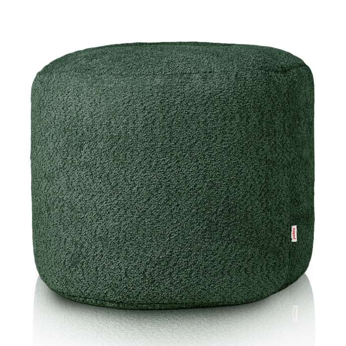 Round Cylinder Pouffe - Teddy Boucle