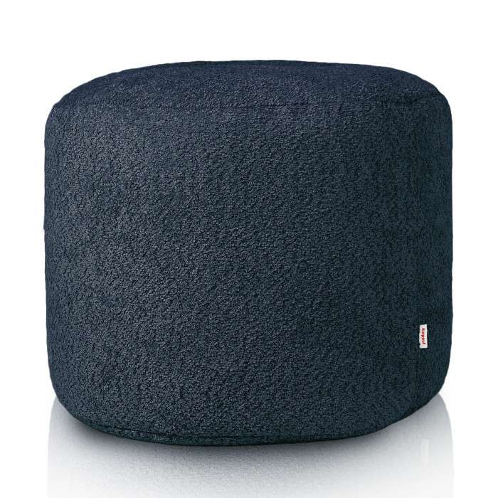 Round Cylinder Pouffe - Teddy Boucle