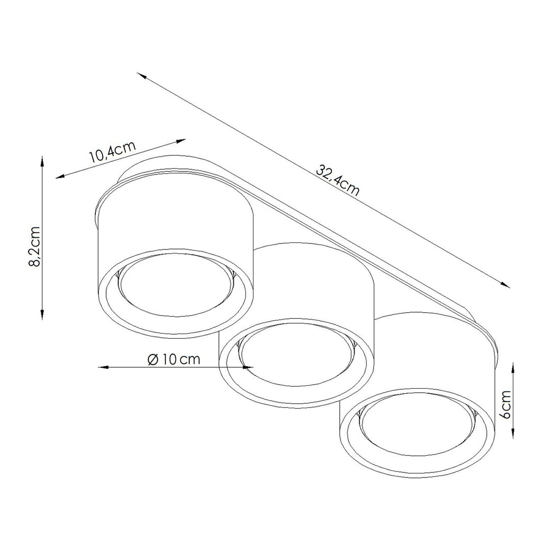 Loftlampe MODO 3 sort Gx53