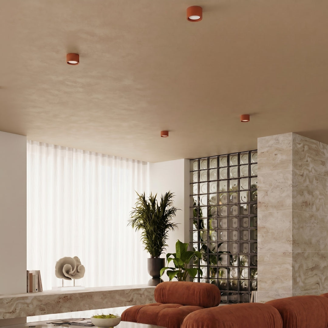 Loftlampe MODO 1 rød okker Gx53