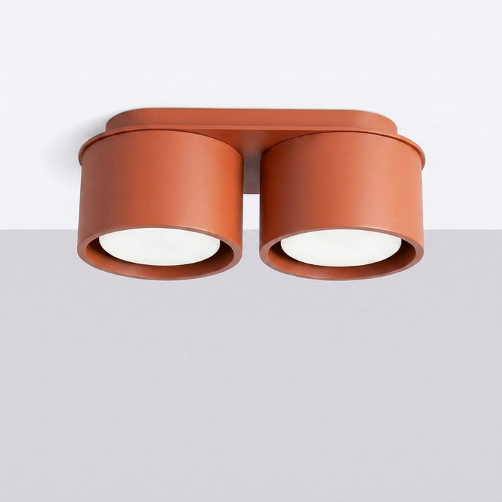 Loftlampe MODO 2 rød okker Gx53