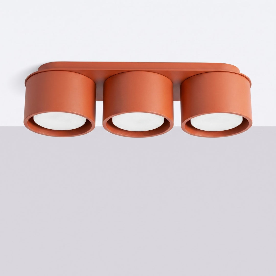 Loftlampe MODO 3 rød okker Gx53