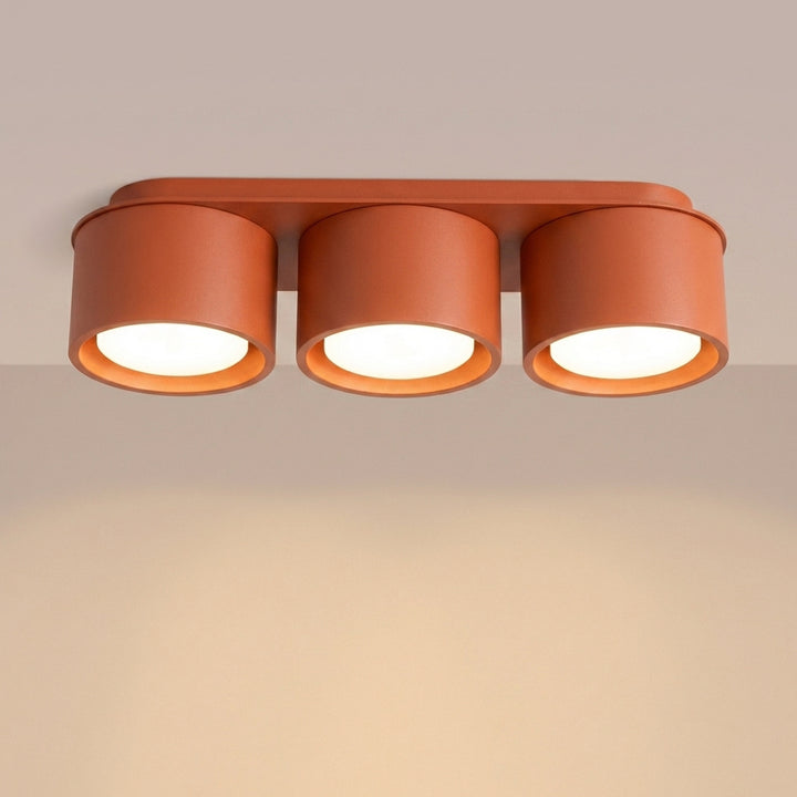 Loftlampe MODO 3 rød okker Gx53