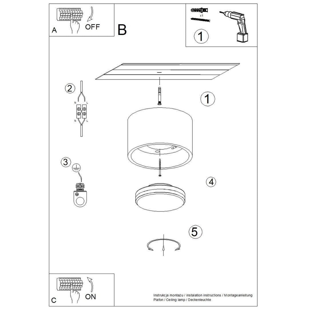 Loftlampe MODO 1 ultramarin Gx53