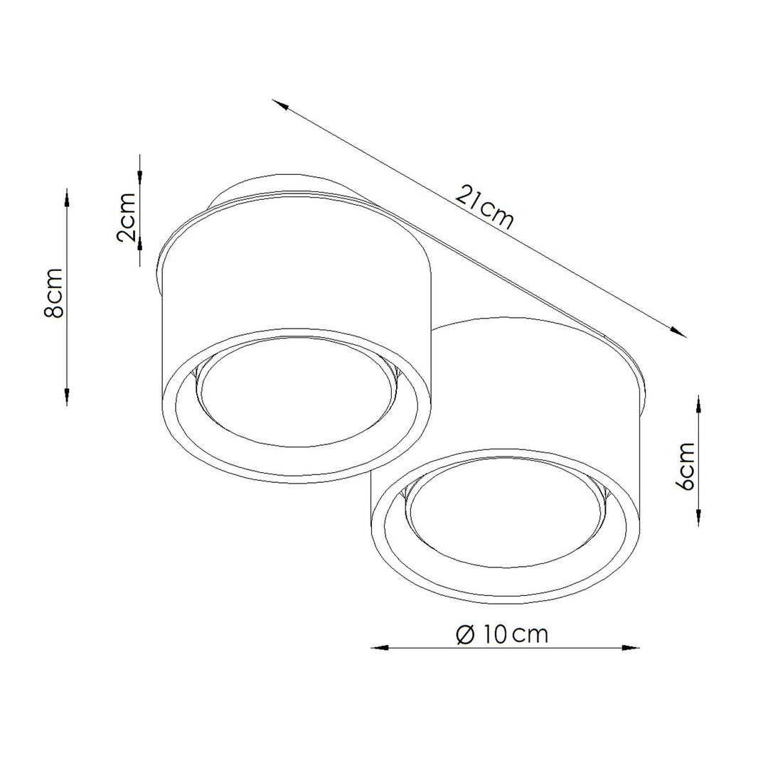 Loftlampe MODO 2 pink Gx53
