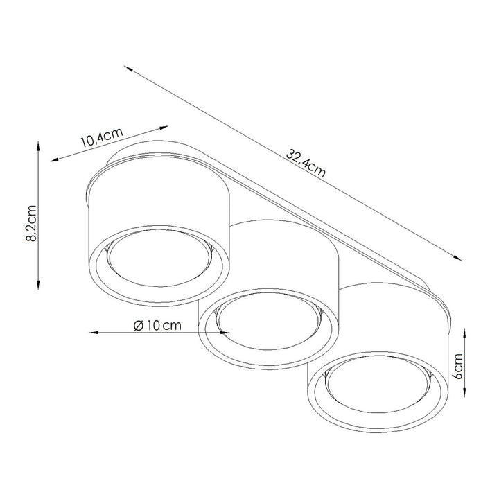 Loftlampe MODO 3 rød Gx53