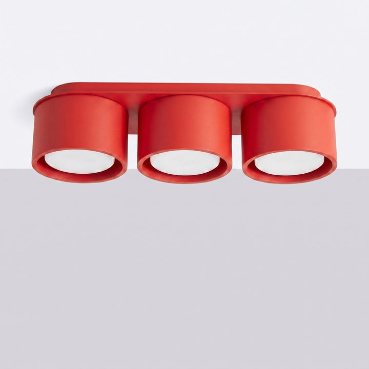 Loftlampe MODO 3 rød Gx53