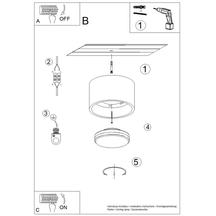 Loftlampe MODO 1 azurblå Gx53