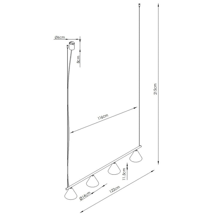 Lysekrone NOX 4L hvid