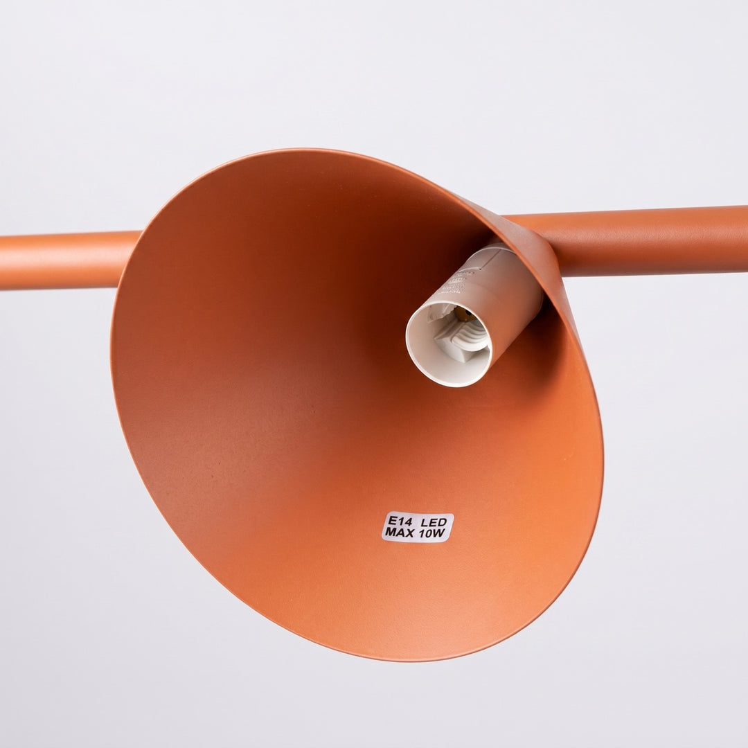 Lysekrone NOX 4L rød okker