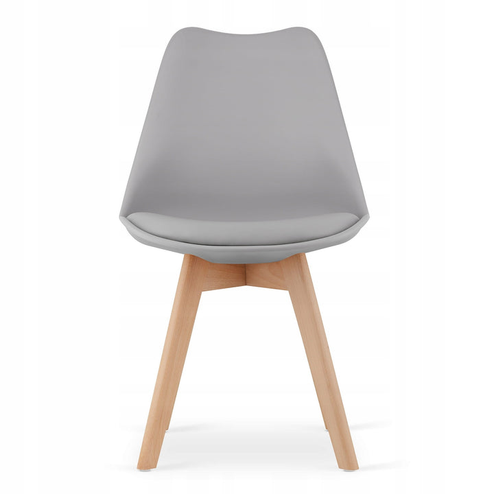 Rektangulært bordsæt 120x80 cm Sonoma eg + 4 MARK grå stole