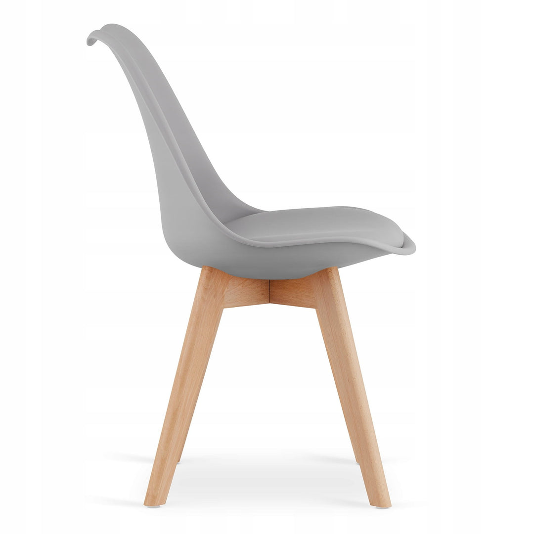 Rektangulært bordsæt 120x80 cm Sonoma eg + 4 MARK grå stole