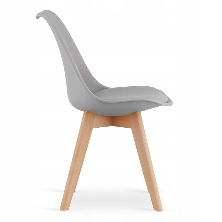 Rektangulært bordsæt 120x80 cm Sonoma eg + 4 MARK grå stole
