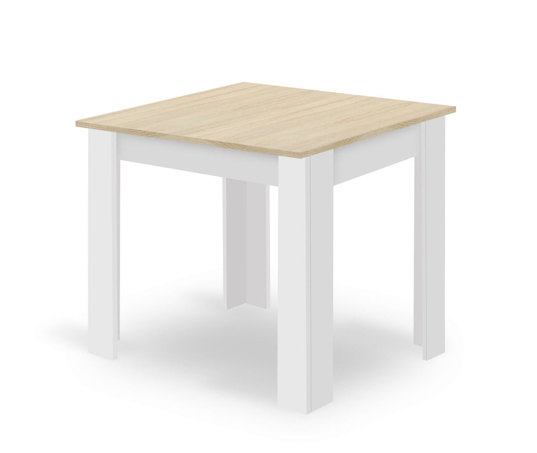 NP Bord 80x80 Sonoma Eg + Hvid